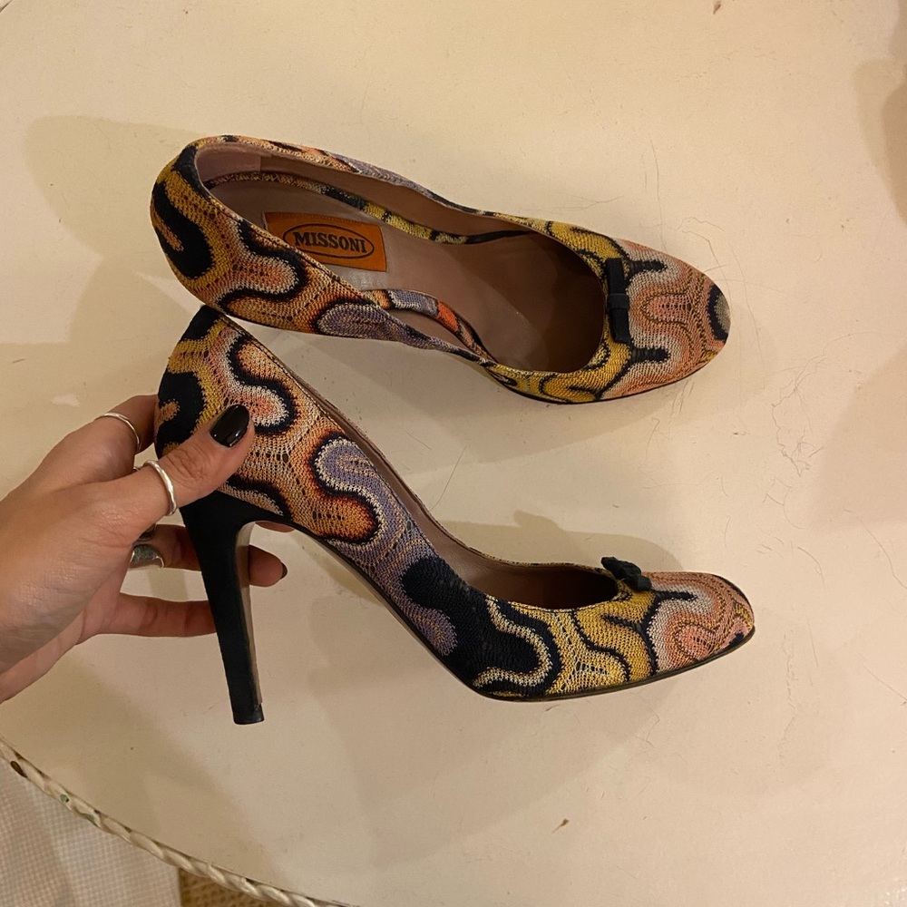 Missoni Women's Heels with Vibrant Swirl Design